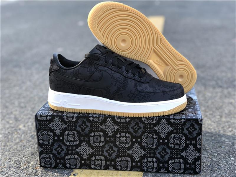 PK GOD CLOT x fragment x Nike Air Force 1 PRM BLACK retail materials ready to ship